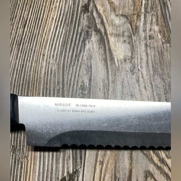 Hampton Forge 8 Inch Blade Kitchen Bread Knife Mirage Superior Steel No Stain - Picture 7 of 8